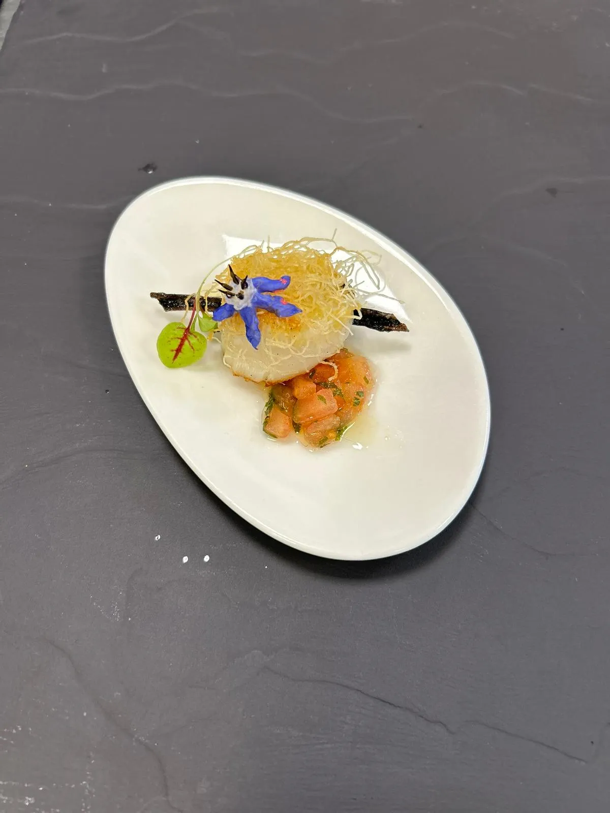 Noix de Saint-Jacques poêlées, dîner gastronomique en Corse